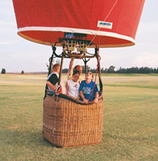 Passengers in basket