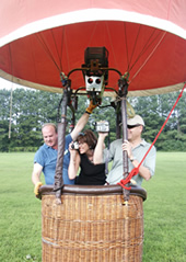 John Pruitt & wife taking pictures as they take off